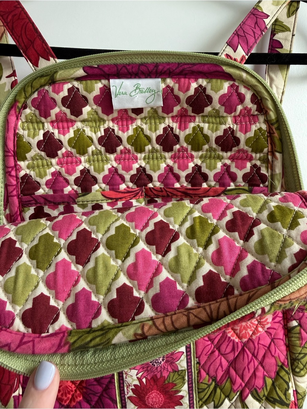 Vera Bradley Hello Dahlia Quilted Backpack - Picture 3 of 4